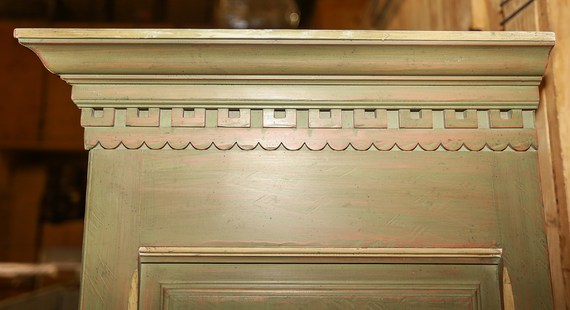 Baker Furniture Olive Painted Wooden Dresser