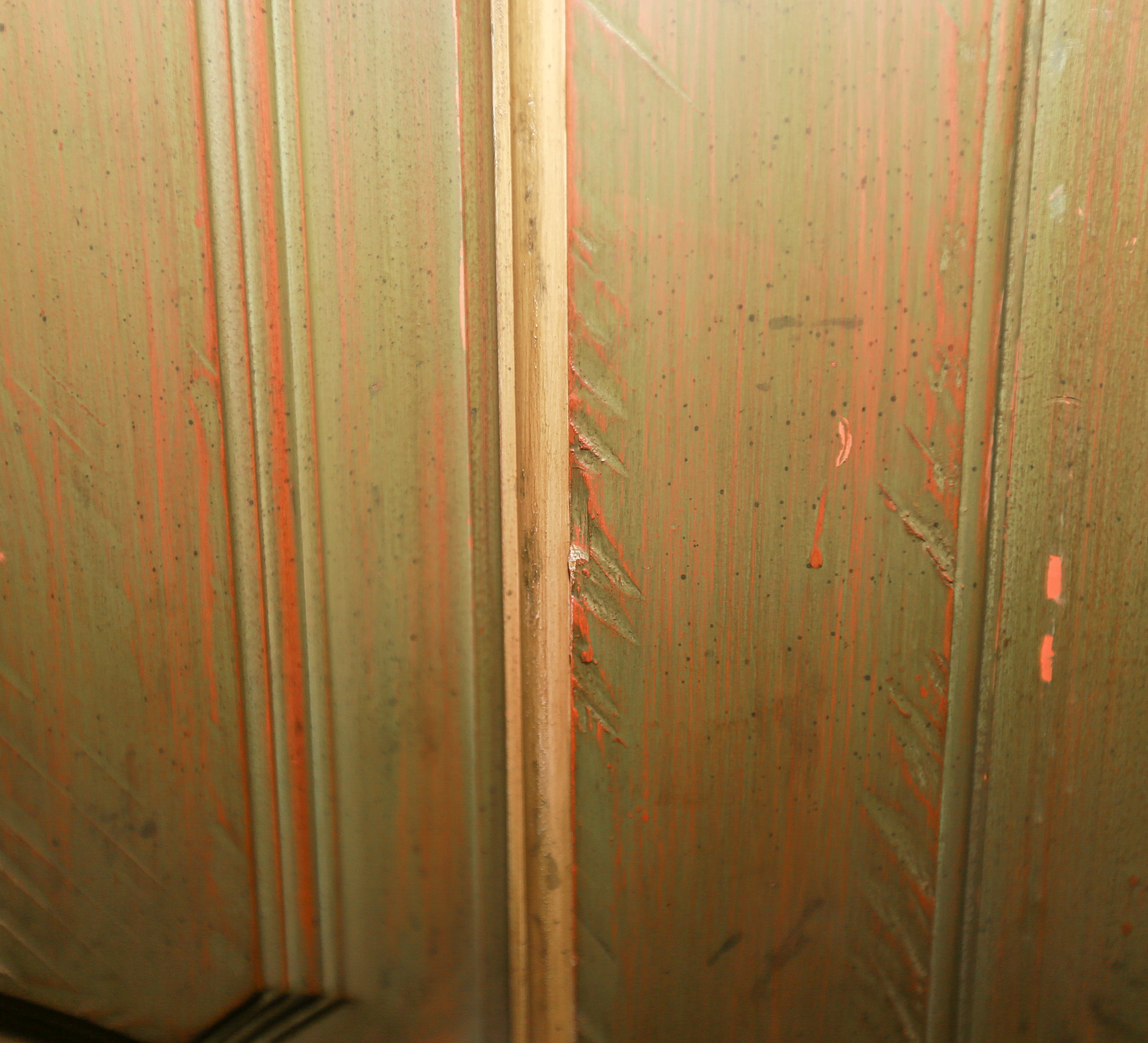 Baker Furniture Olive Painted Wooden Dresser