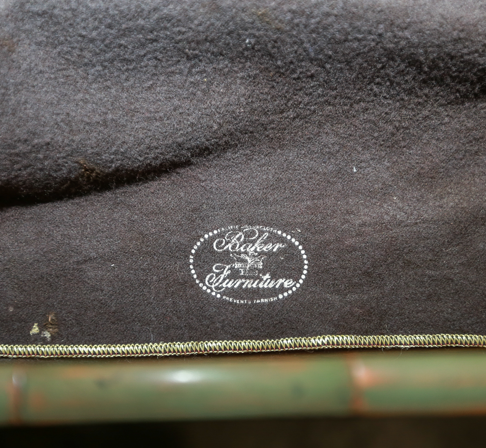 Baker Furniture Olive Painted Wooden Dresser