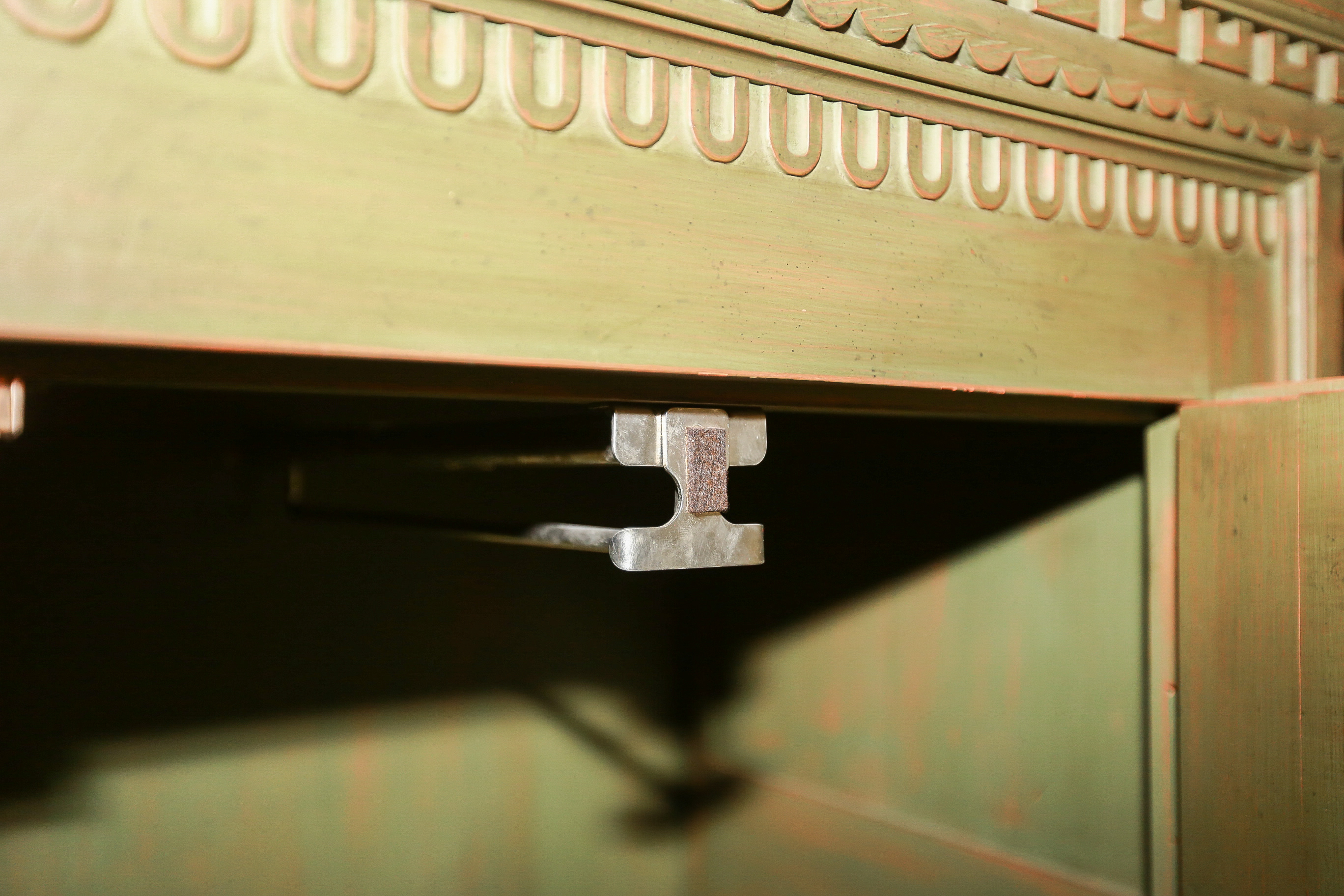 Baker Furniture Olive Painted Wooden Dresser