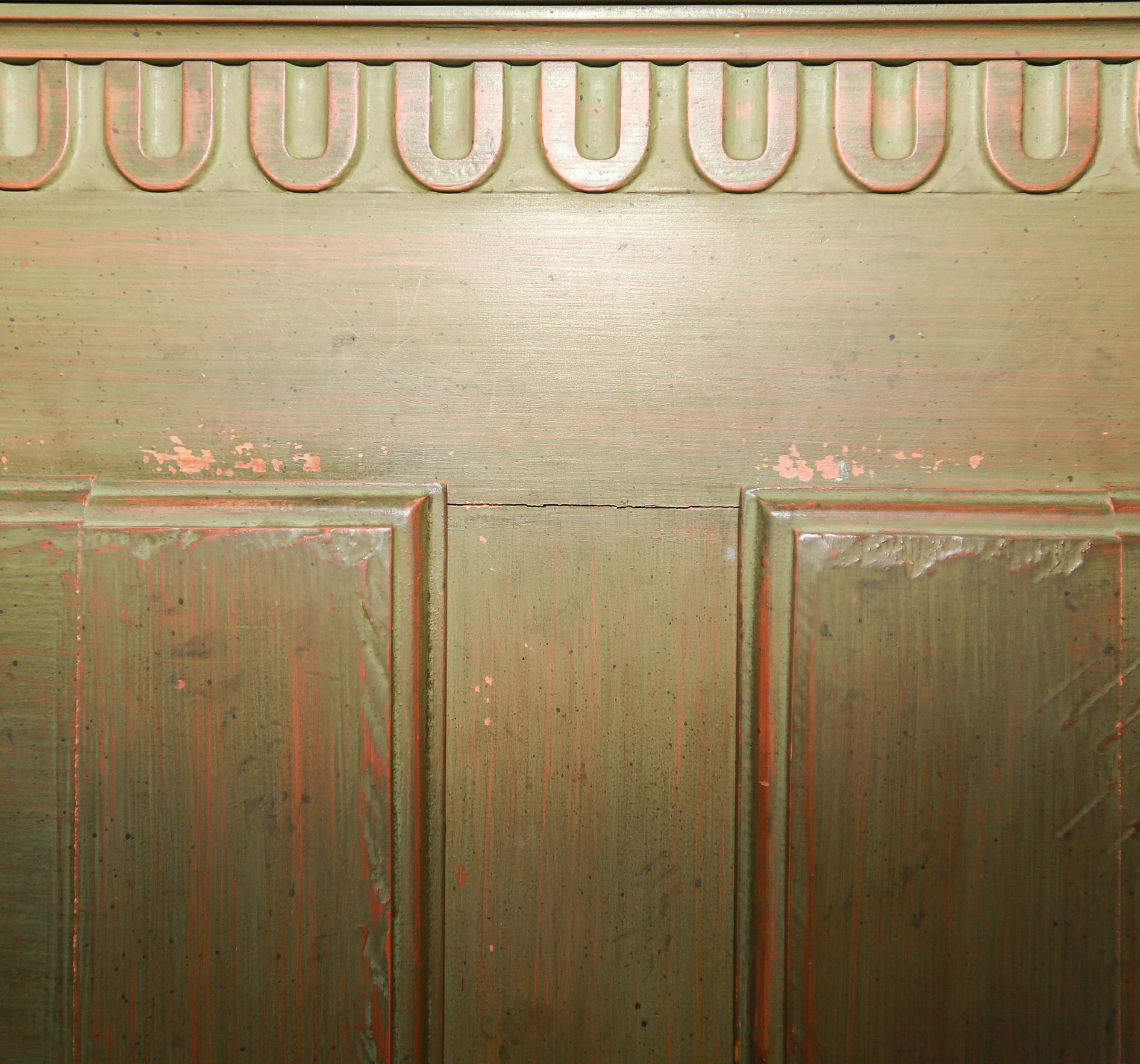 Baker Furniture Olive Painted Wooden Dresser