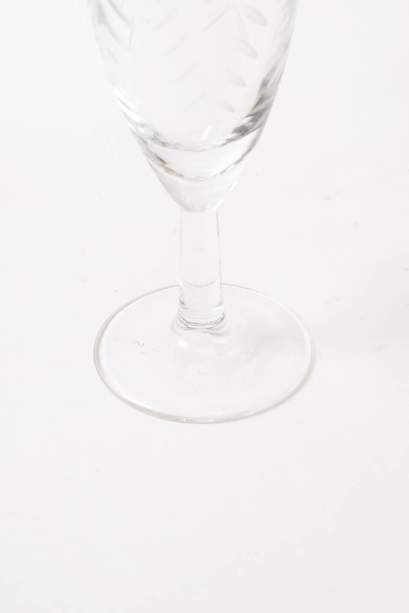 Etched Grapevine Wine Goblets
