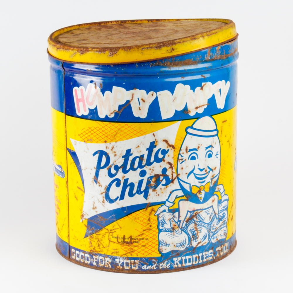Vintage 1950's Humpty Dumpty Potato Chips Tin