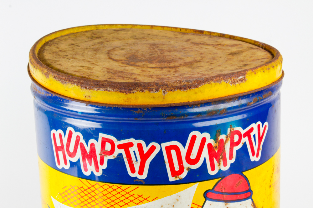 Vintage 1950's Humpty Dumpty Potato Chips Tin