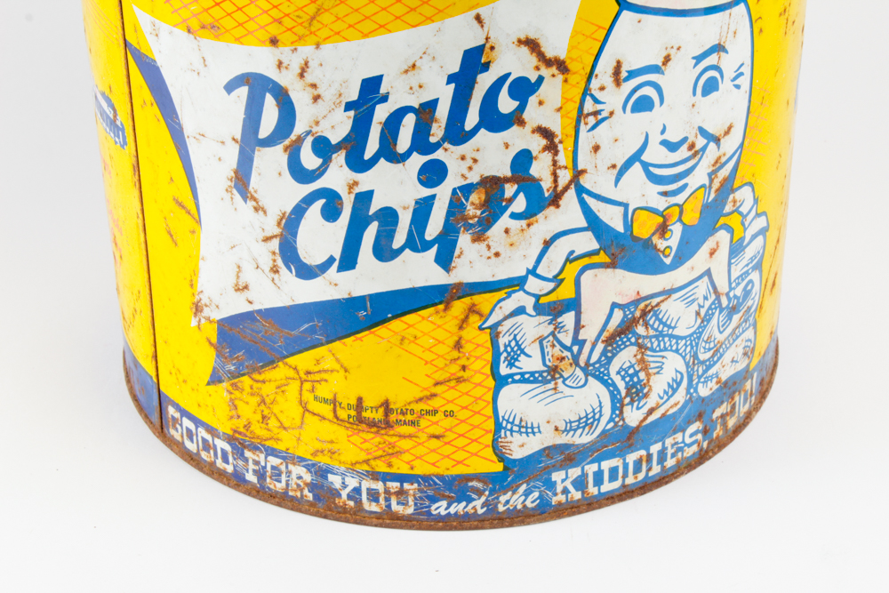 Vintage 1950's Humpty Dumpty Potato Chips Tin