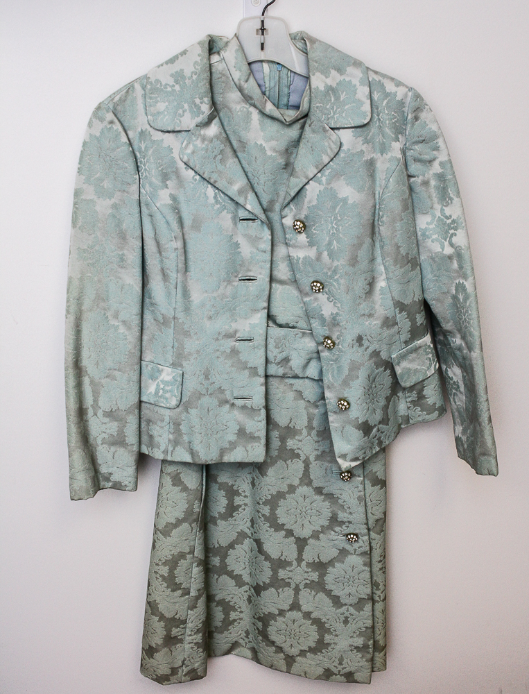 Circa 1960s Brocade Day Dress Sets Featuring Sakowitz