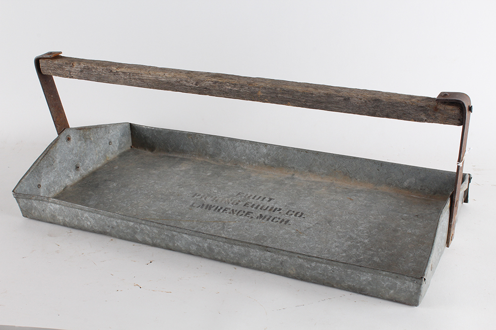 Vintage Galvanized Metal Berry Picking Trays