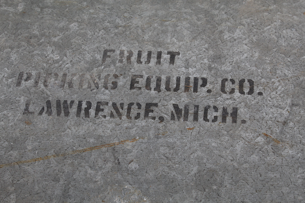 Vintage Galvanized Metal Berry Picking Trays