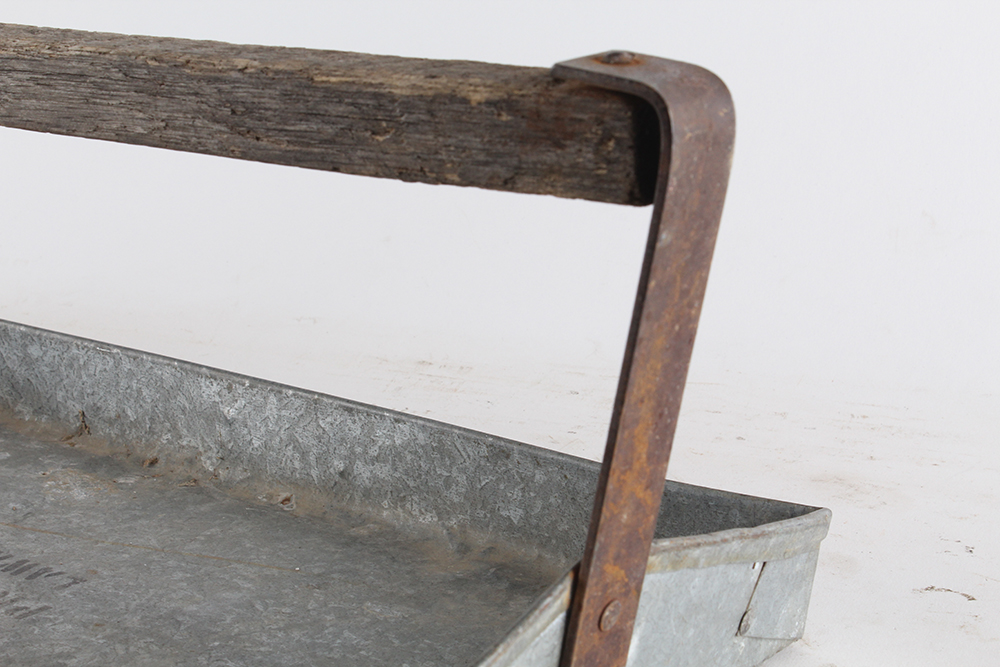 Vintage Galvanized Metal Berry Picking Trays