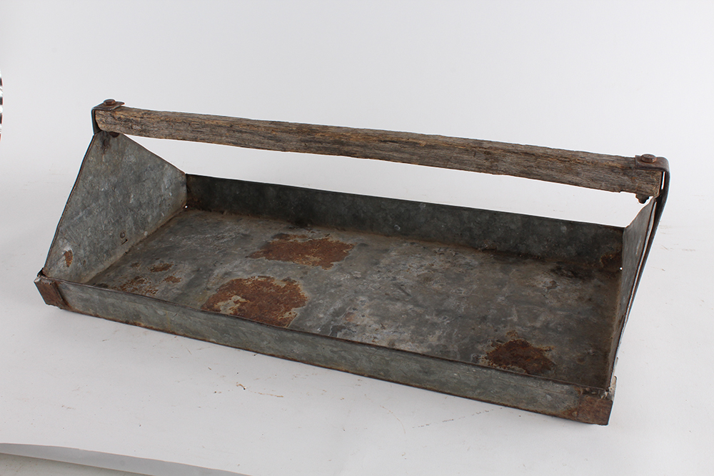Vintage Galvanized Metal Berry Picking Trays