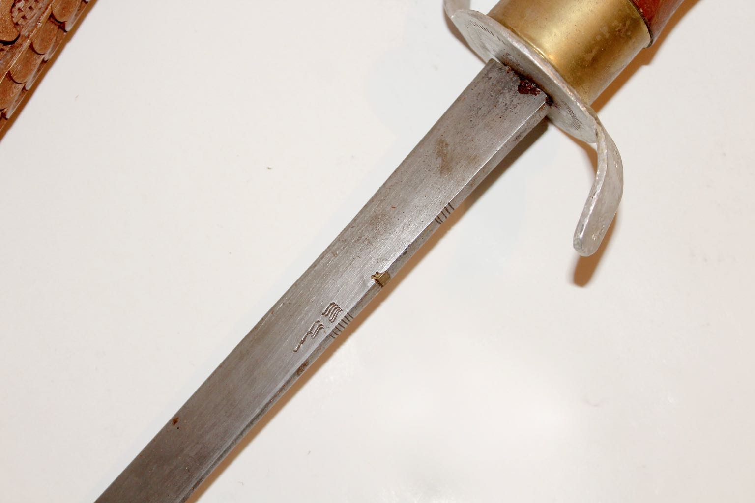 Thai Sword with Hand Carved Wood Sheath