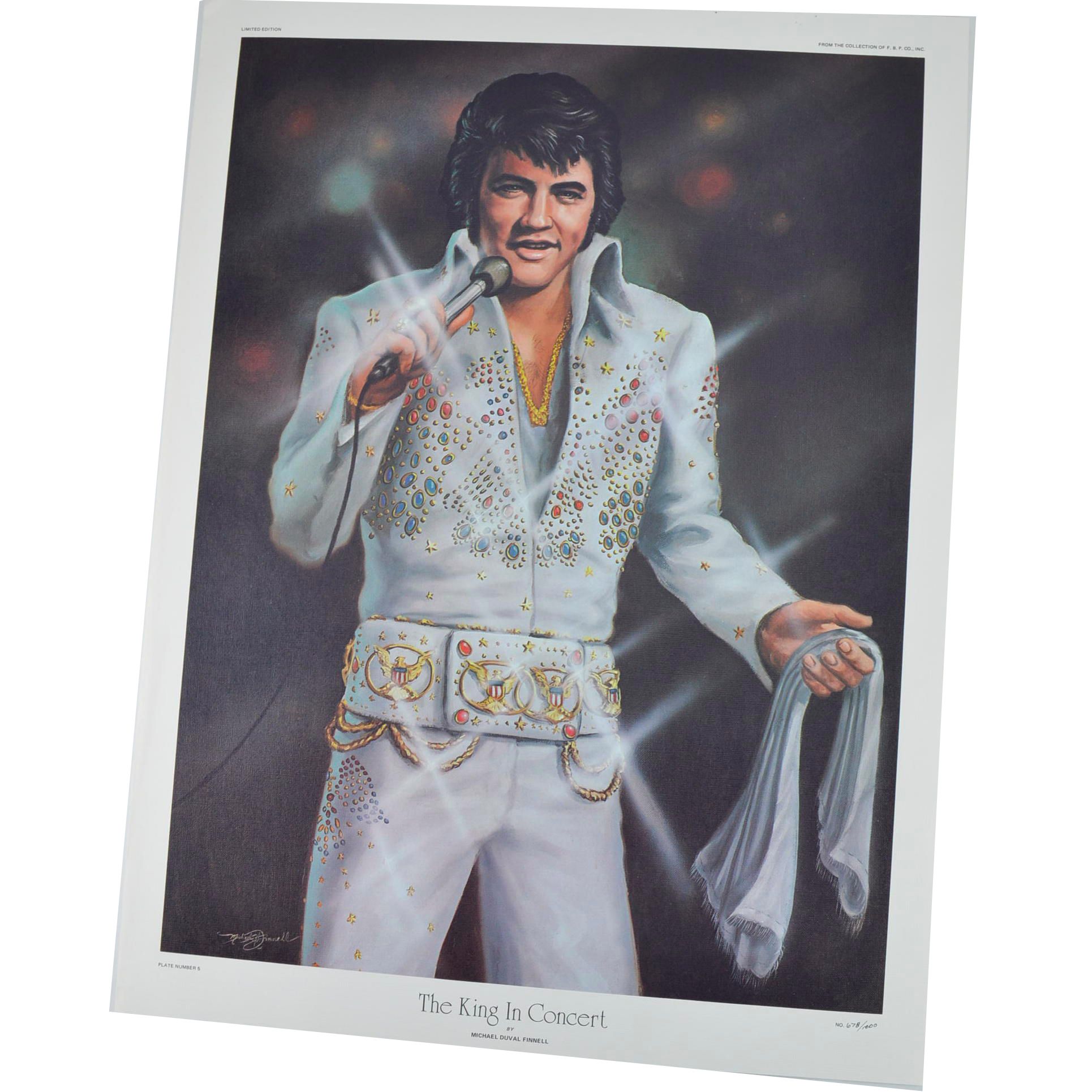 After Micael Duval Finnell Limited Edition Print "The King in Concert"