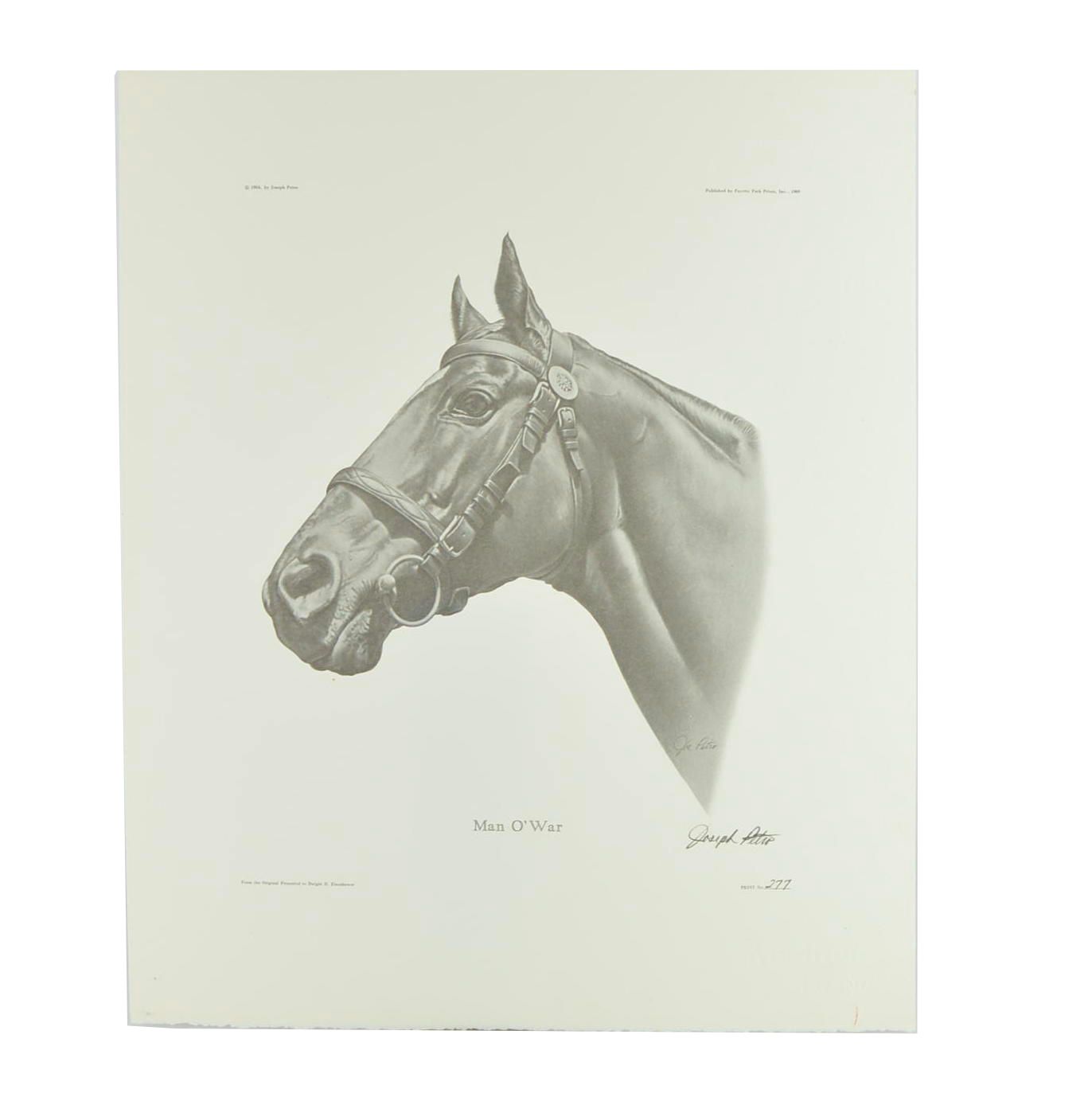 Joseph Petro "Man O'War" Offset Lithograph