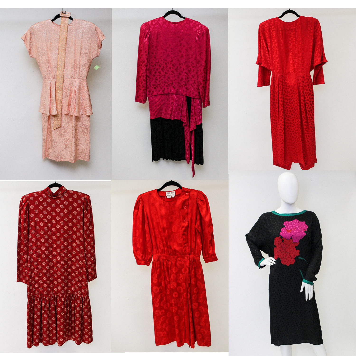 1980s Silk Dresses
