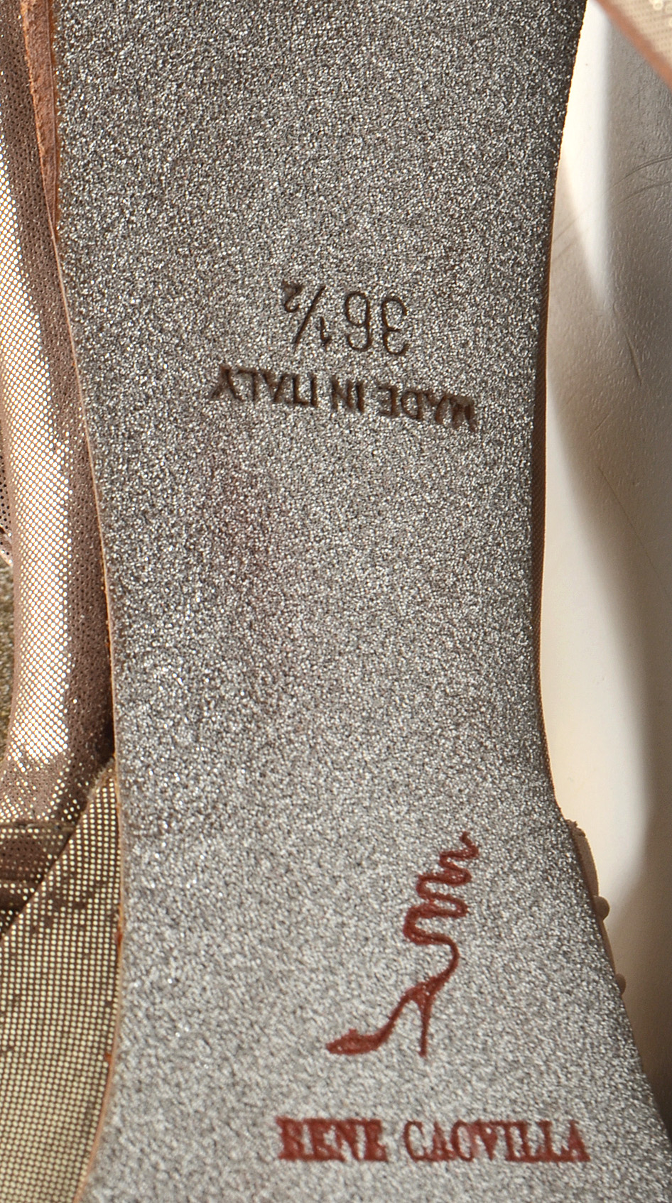 Rene Caovilla Open Toe Shimmery Sling Back Dress Sandals Embellished with Hand Set Swarovski Crystals