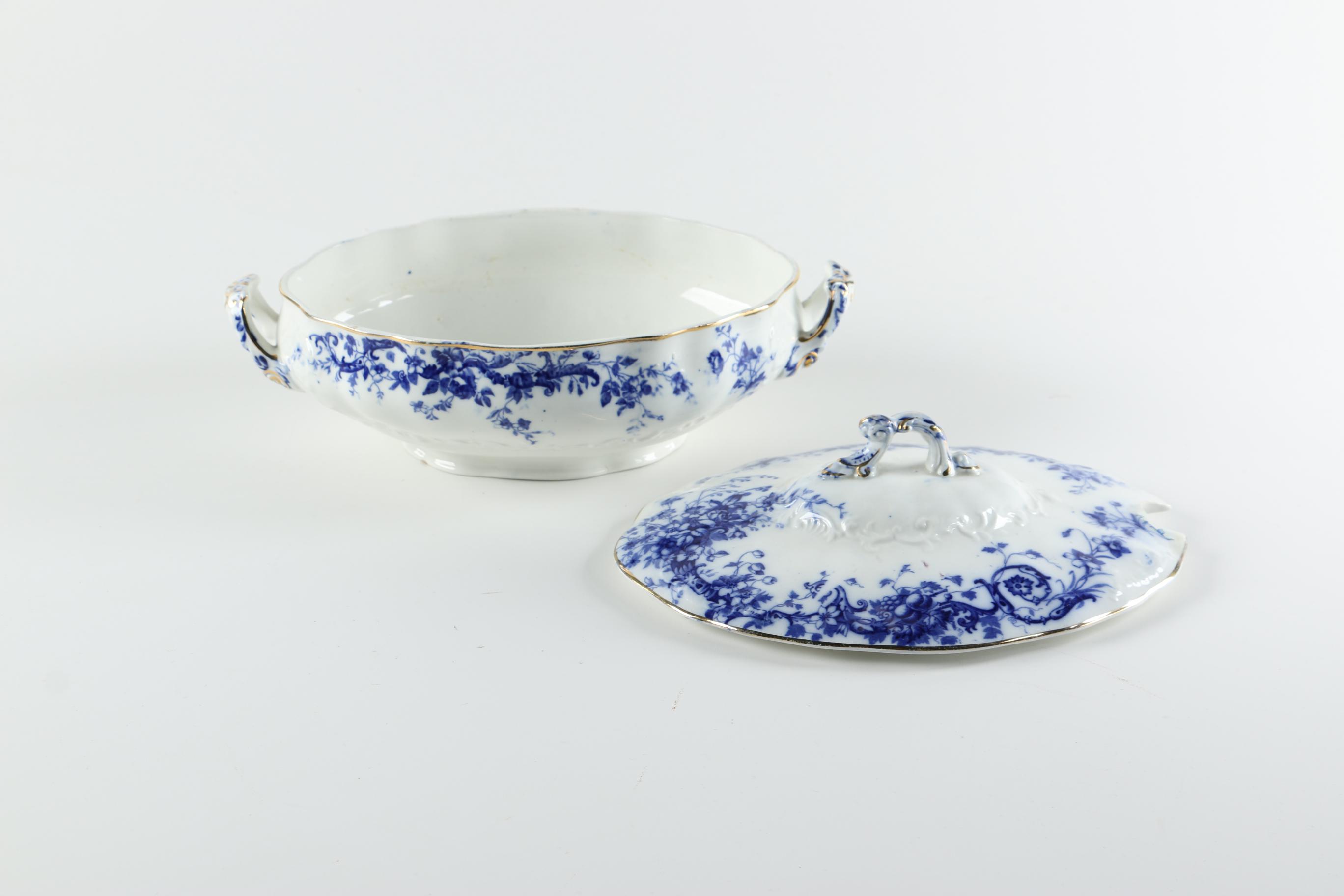 Early 1900s Sampson Hancock & Sons "Ivanhoe" Semi-Porcelain Covered Dishes