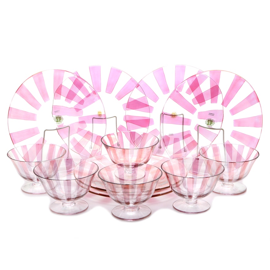 Polish Glass Dinnerware Service for Six