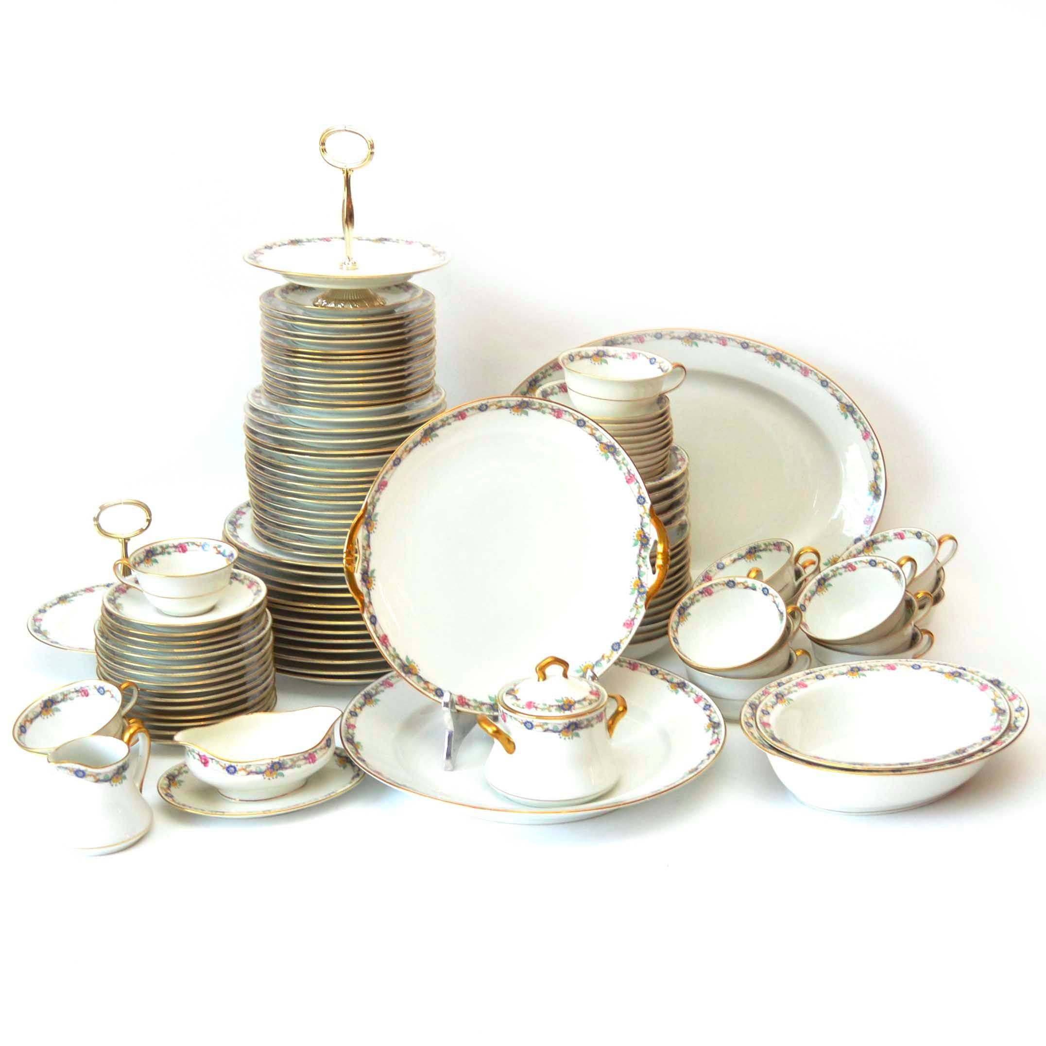 Vintage Charles Ahrenfeldt Limoges 12-Pc Porcelain China Set