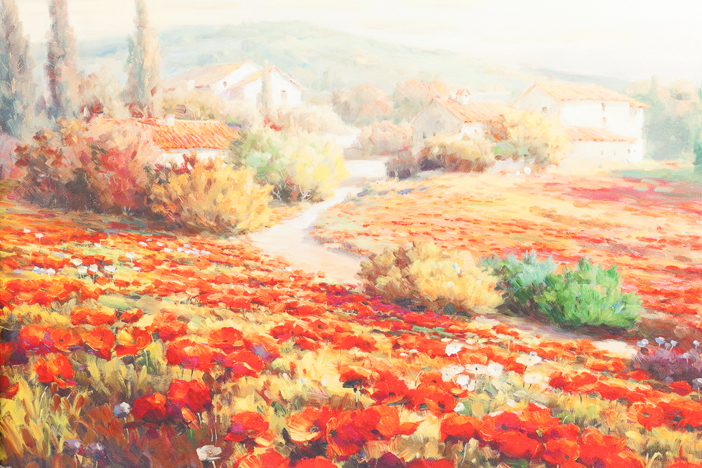 Canvas Print after Roberto Lombardi's "Poppy Fields"