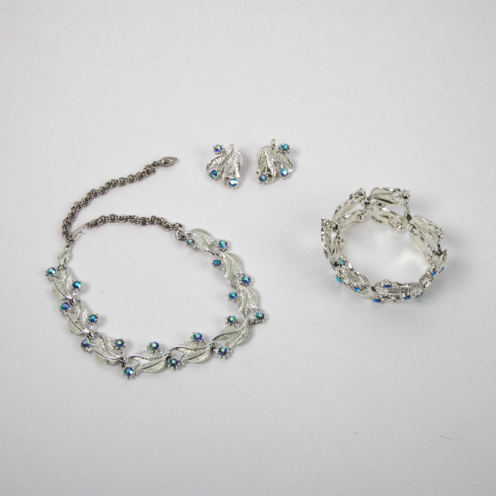 Vintage Silver Toned Costume Jewelry Set