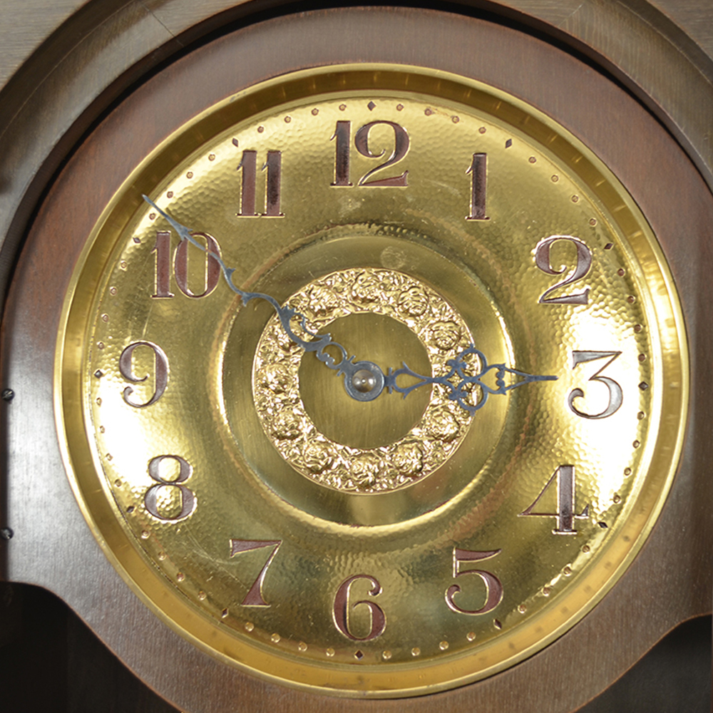 1920s Colonial Manufacturing Company Mahogany Grandfather Clock