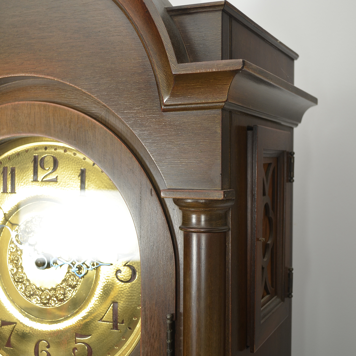 1920s Colonial Manufacturing Company Mahogany Grandfather Clock