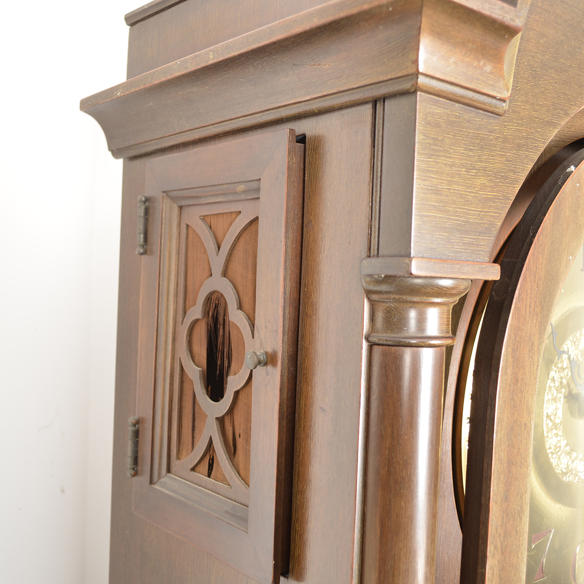 1920s Colonial Manufacturing Company Mahogany Grandfather Clock