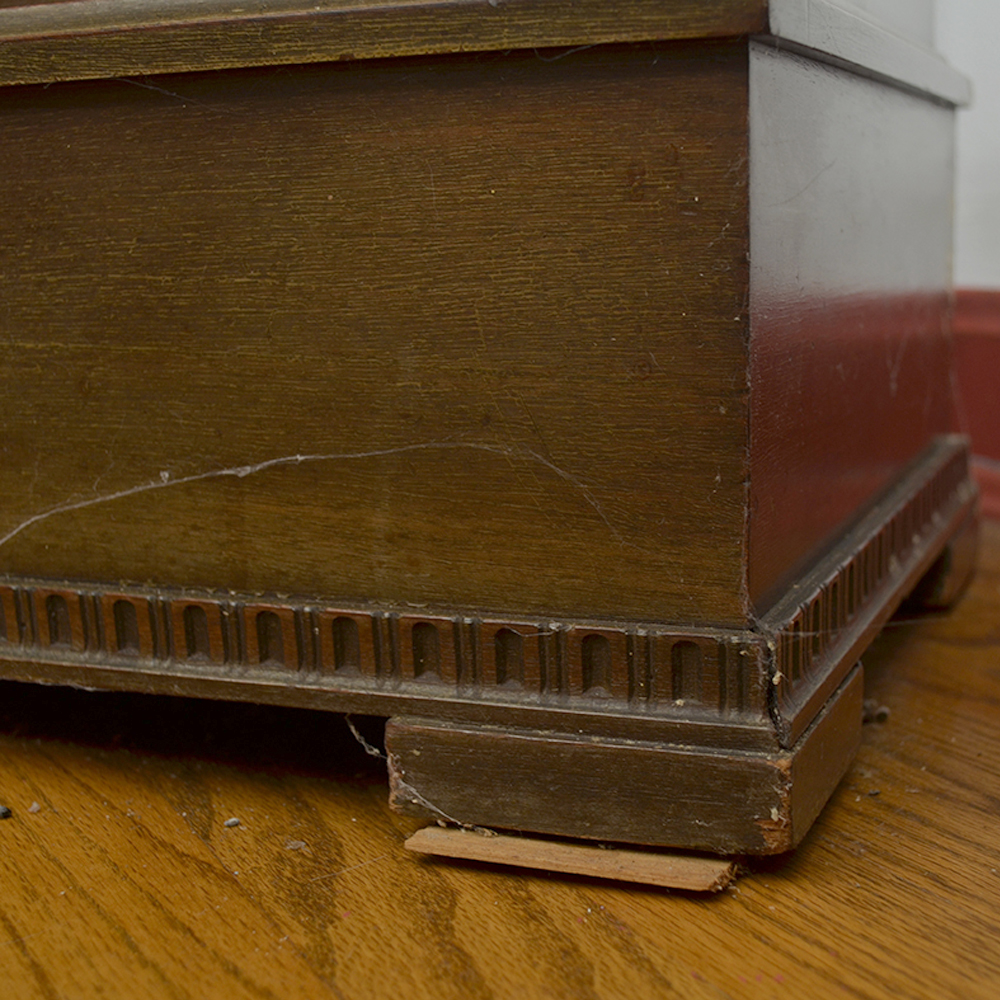 1920s Colonial Manufacturing Company Mahogany Grandfather Clock
