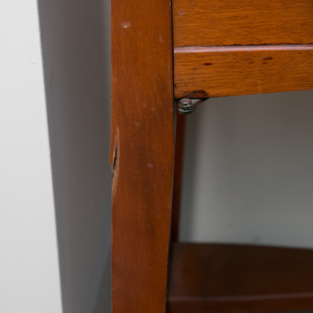 Vintage White Brand Sewing Machine and Cabinet