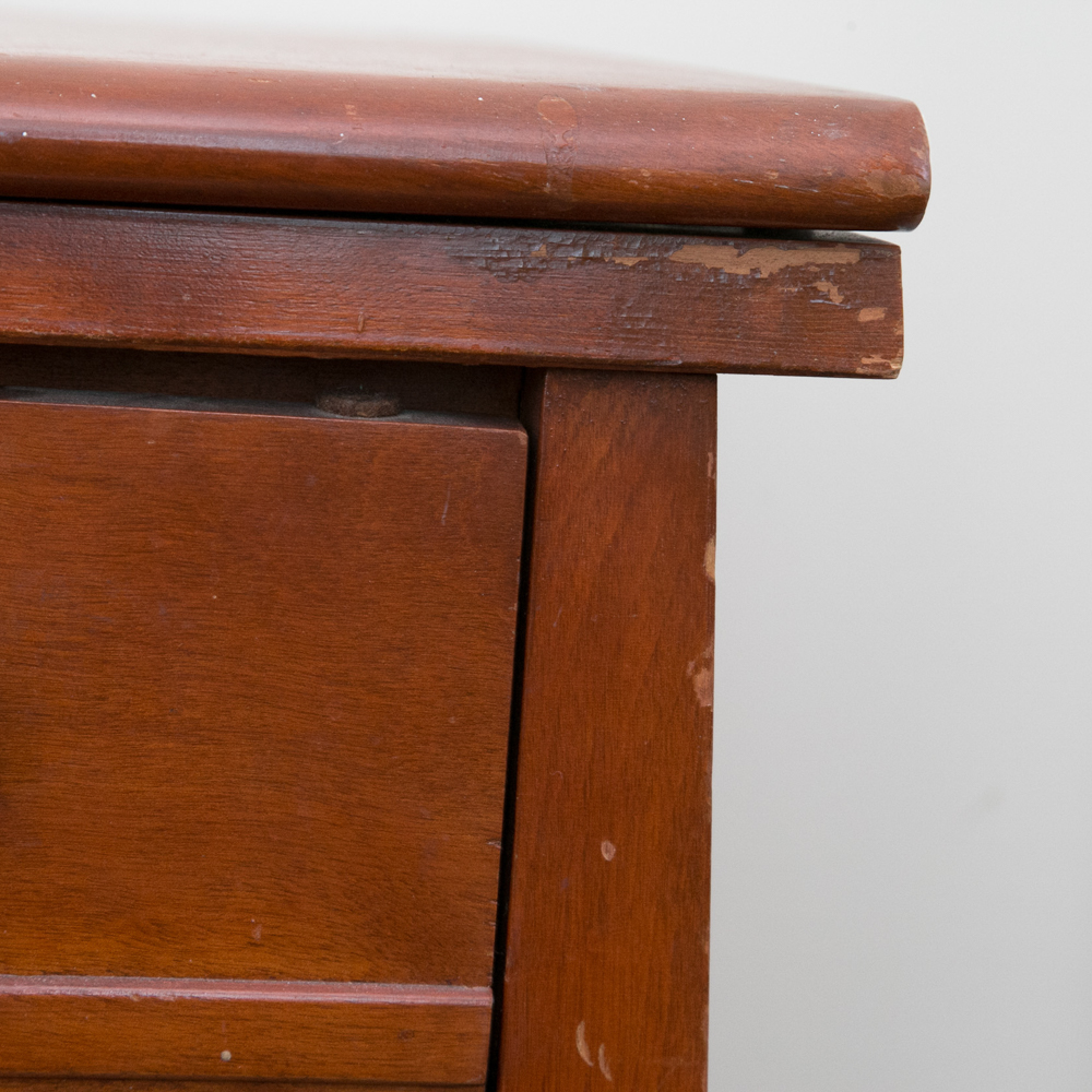 Vintage White Brand Sewing Machine and Cabinet