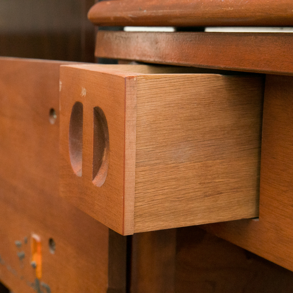 Vintage White Brand Sewing Machine and Cabinet