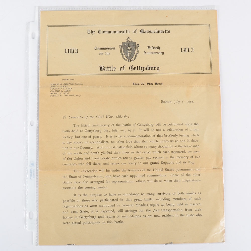 Civil War Archive Items From Soldier George H. Scott