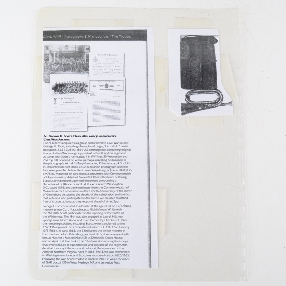 Civil War Archive Items From Soldier George H. Scott