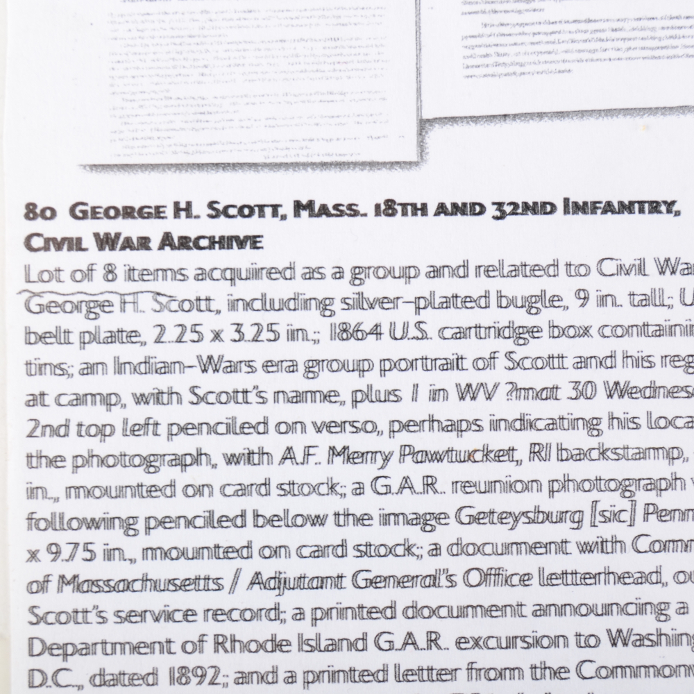 Civil War Archive Items From Soldier George H. Scott