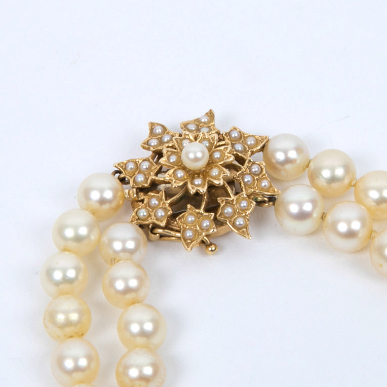 Vintage Double Strand of Cultured Pearls