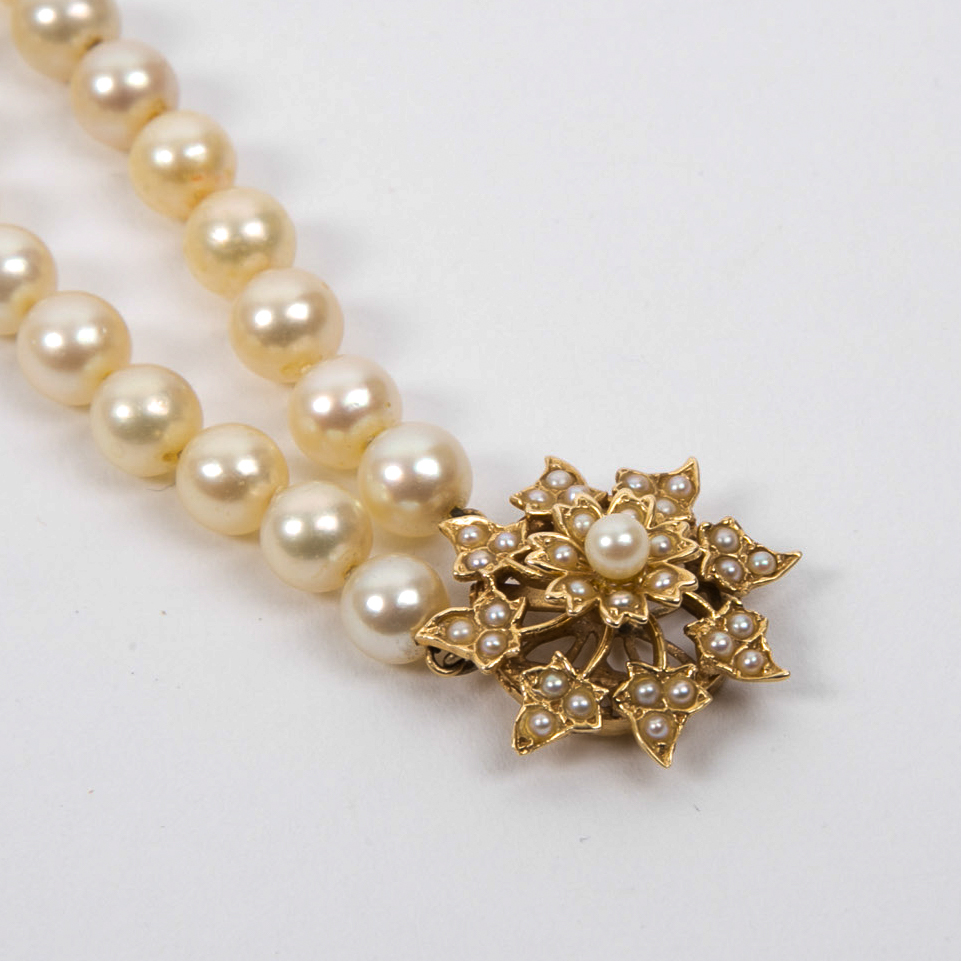 Vintage Double Strand of Cultured Pearls