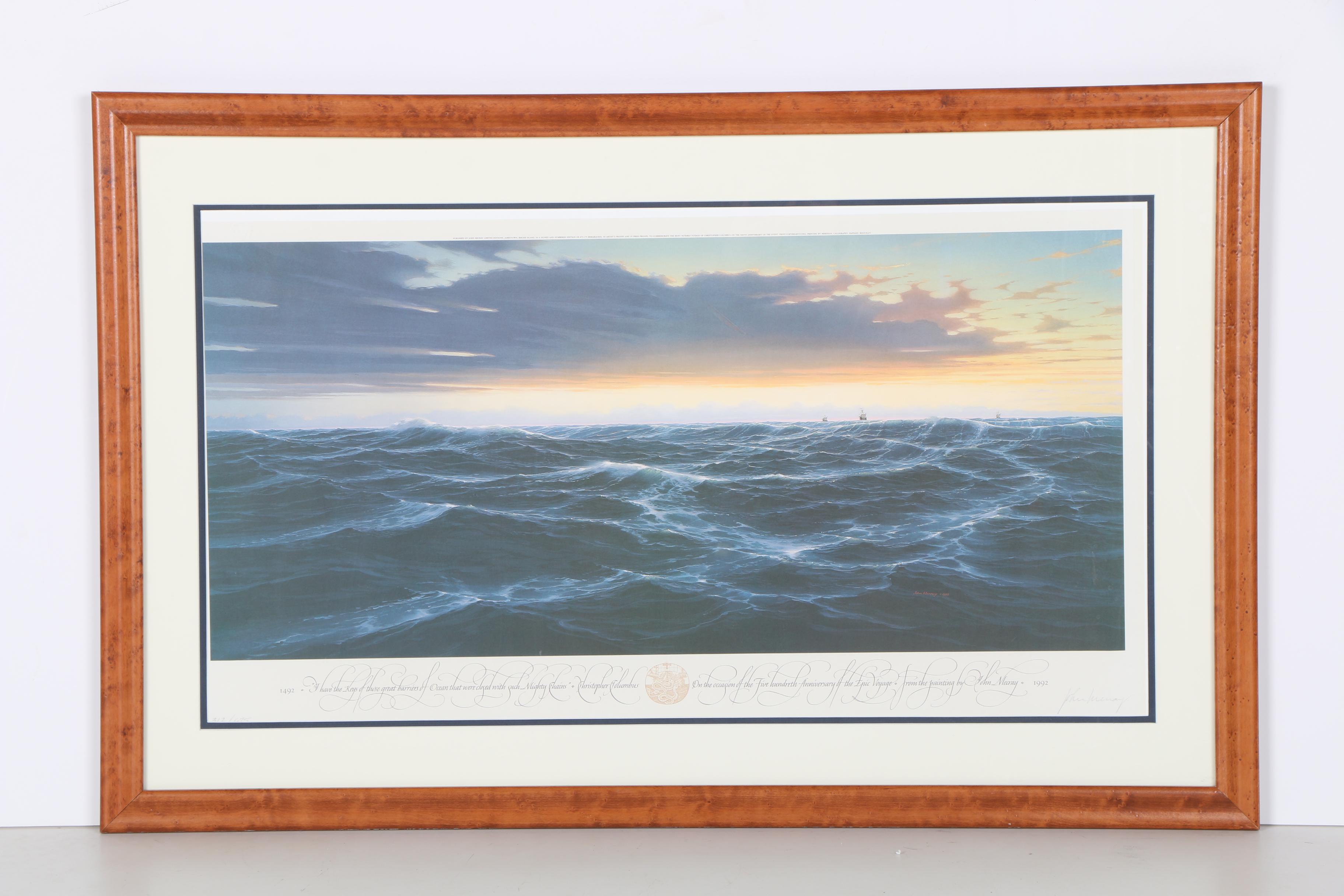 John Mecray Limited Edition Offset Lithograph  "1492"