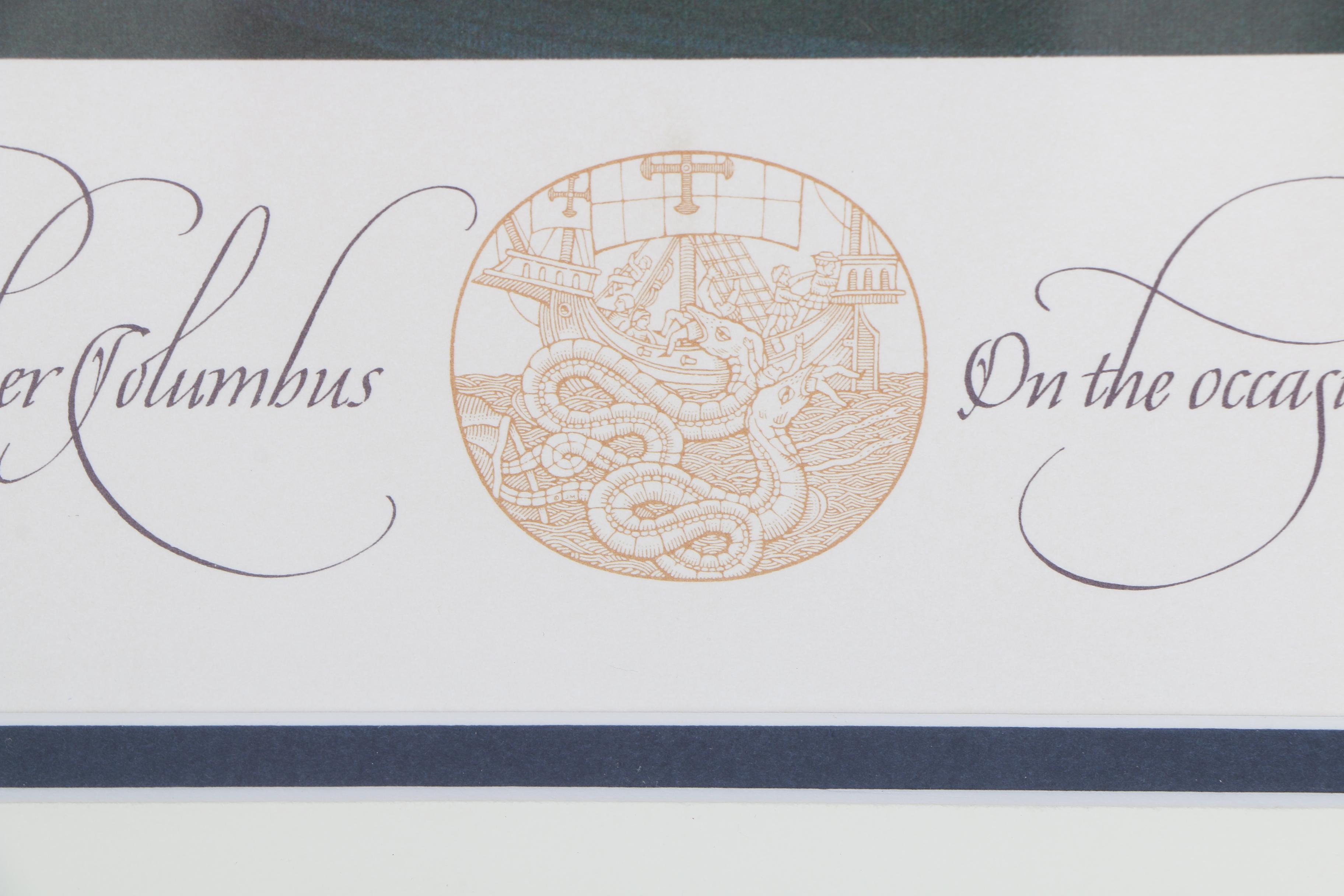 John Mecray Limited Edition Offset Lithograph  "1492"