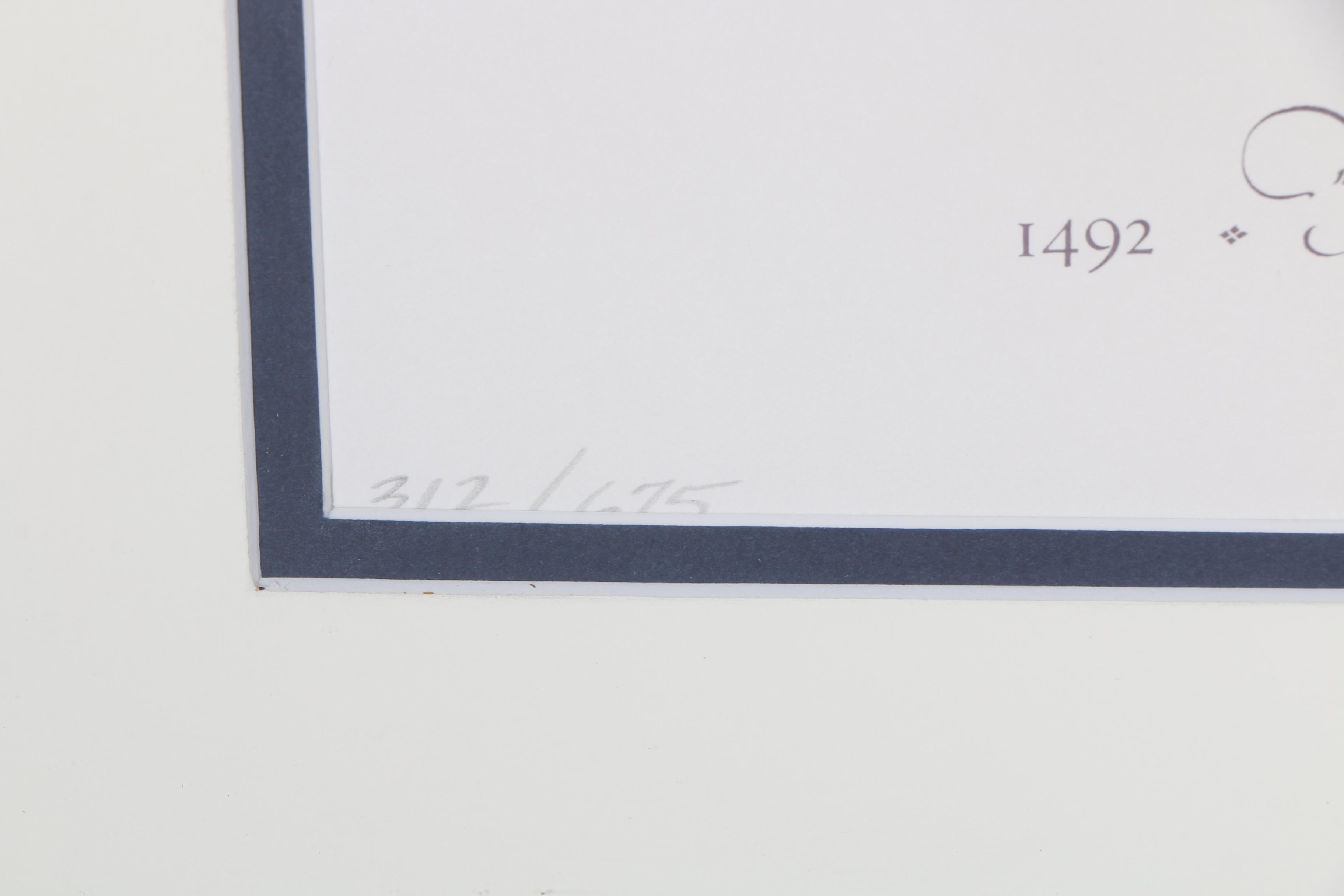 John Mecray Limited Edition Offset Lithograph  "1492"