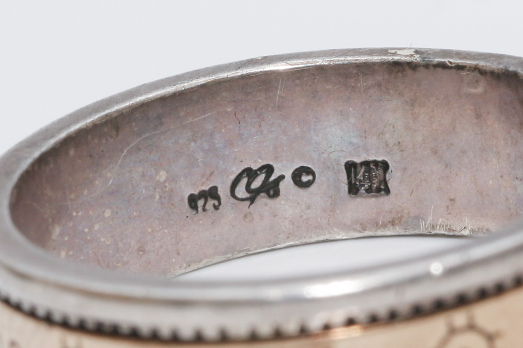 Pair of Men's Sterling Silver Rings Inc. Navajo Tommy Moore