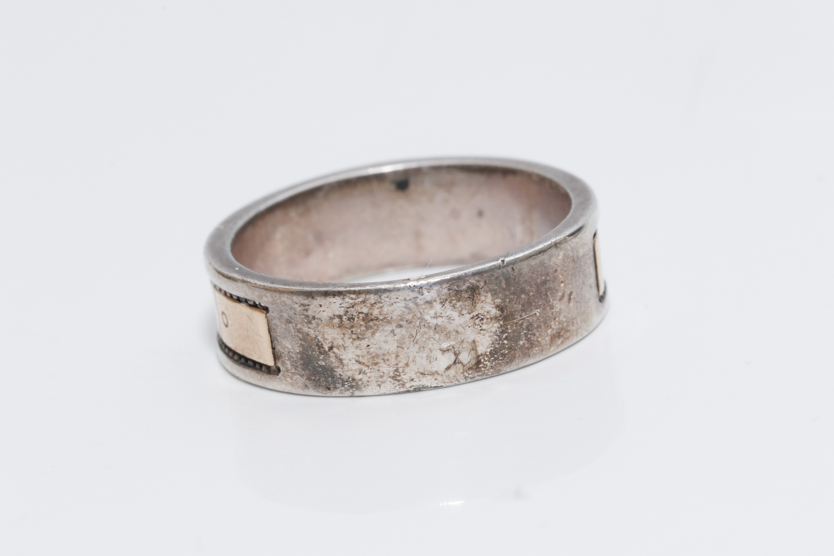 Pair of Men's Sterling Silver Rings Inc. Navajo Tommy Moore