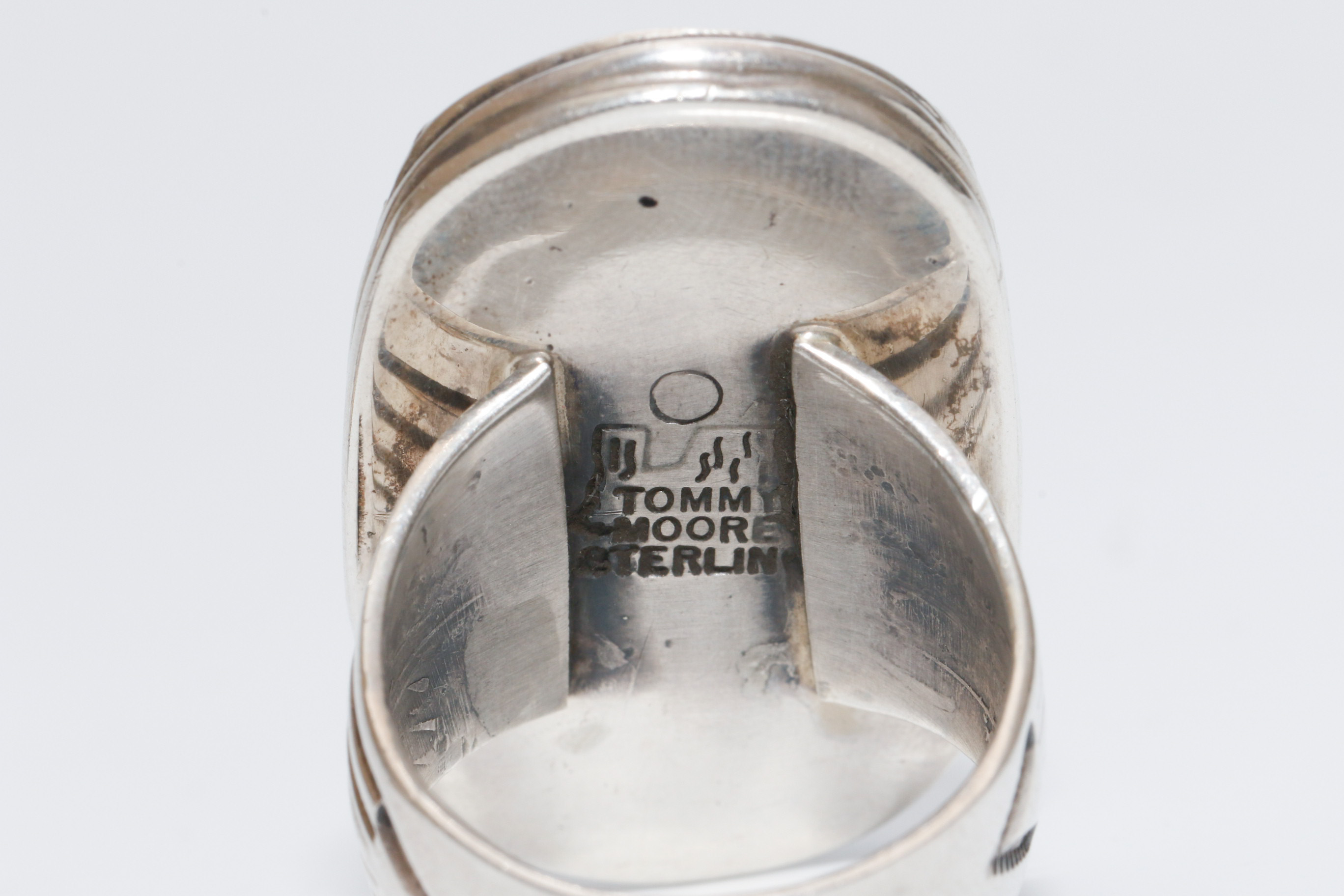 Pair of Men's Sterling Silver Rings Inc. Navajo Tommy Moore