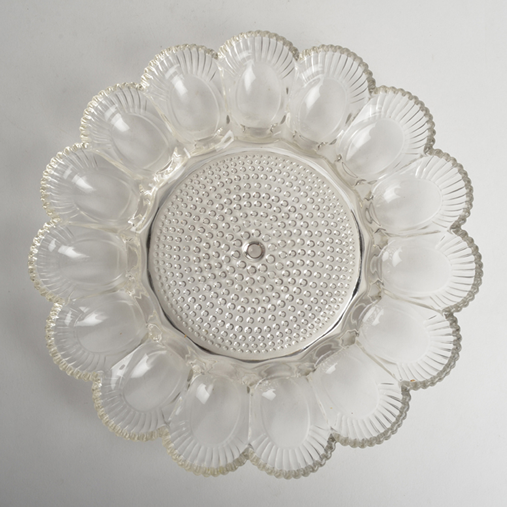 Group of Vintage Colorless Molded Candlesticks and Tableware