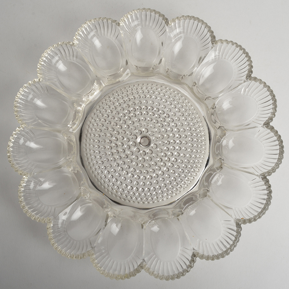 Group of Vintage Colorless Molded Candlesticks and Tableware