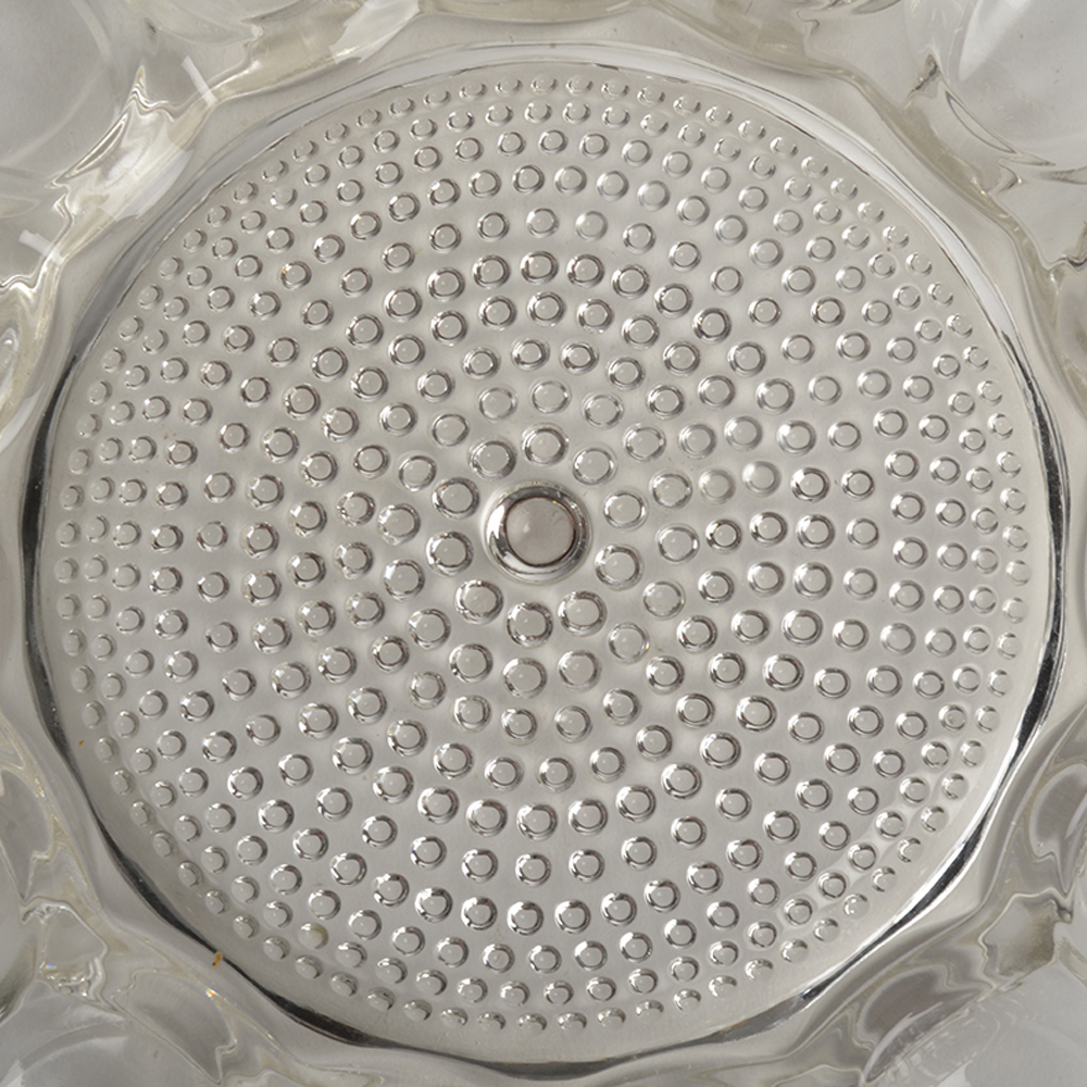 Group of Vintage Colorless Molded Candlesticks and Tableware