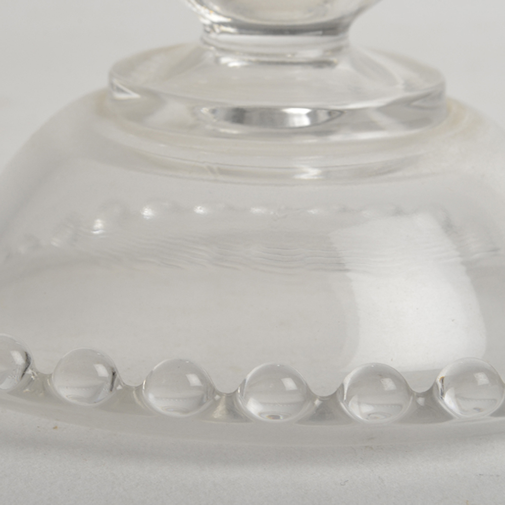 Group of Vintage Colorless Molded Candlesticks and Tableware