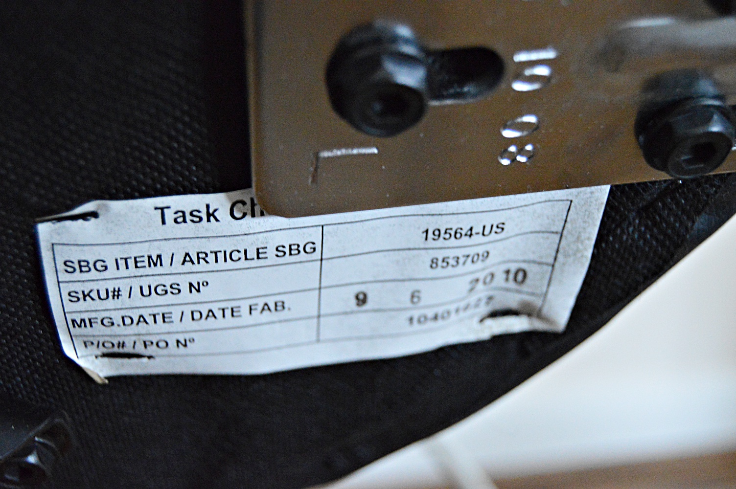 Modern White Laminate Desk and Black Office Chair