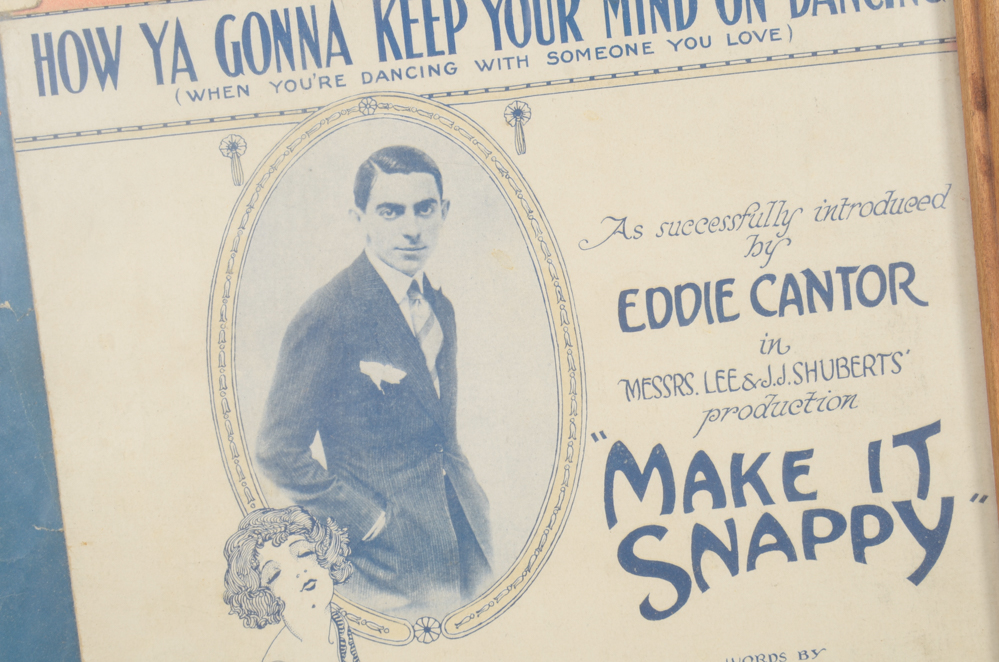 Signed Rudy Vallée and Other Framed Sheet Music