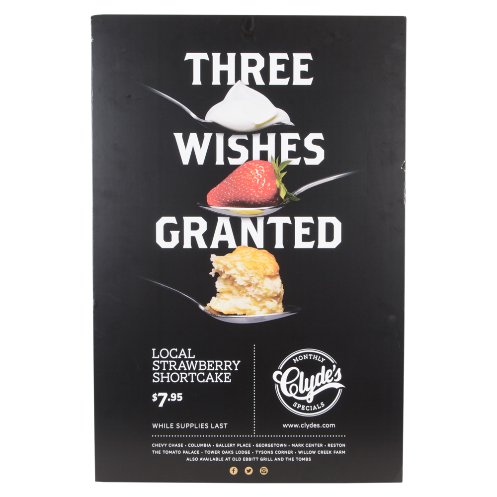 Ten Clyde's Restaurant Promotional Posters