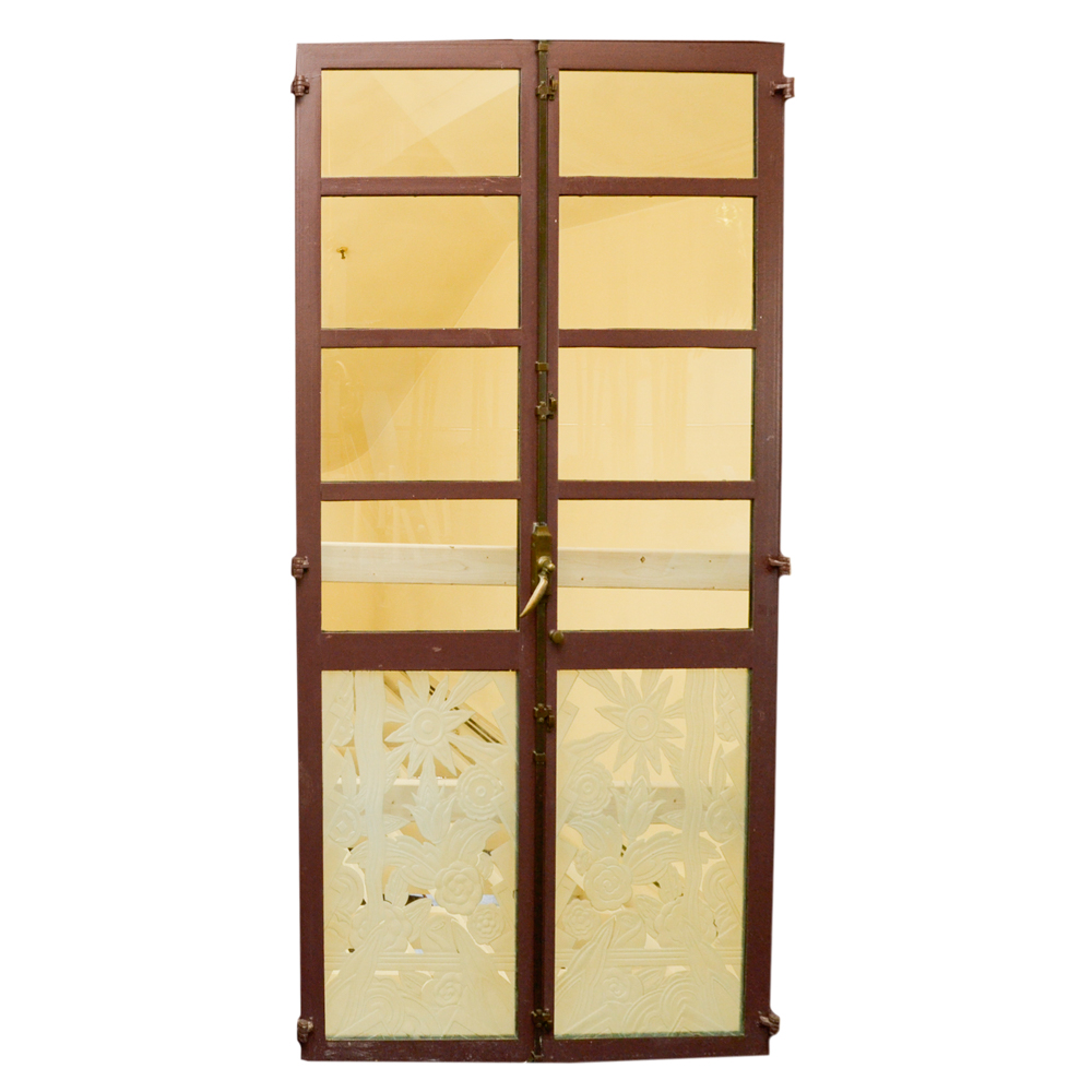 Etched Glass Pane Doors
